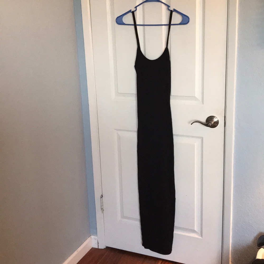 NastyGal black maxi dress